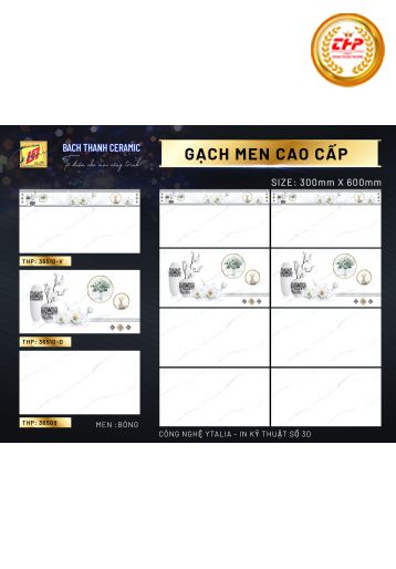 GẠCH 30X60 MEN: THP36509- THP36510D- THP36510V